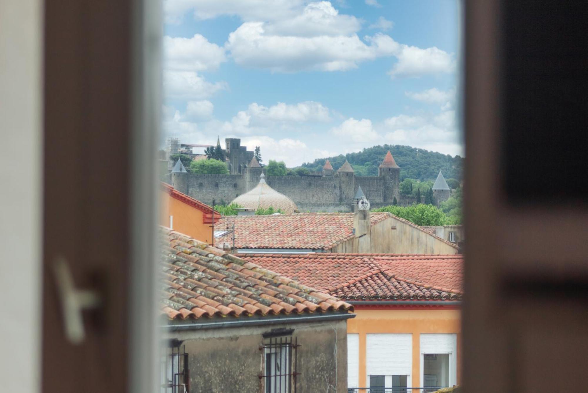 Le Boheme - Netflix - Wifi - Vue Sur La Cite Medievale Et Les Toits Apartment การ์กาซอน ภายนอก รูปภาพ